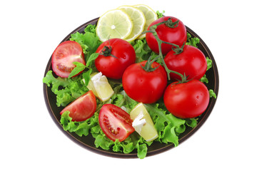 vegetable mix on dark dish