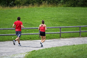 Obraz premium Jogger im Park