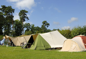 Tents at a camping