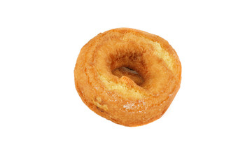 Fototapeta na wymiar Plain Donuts on White with Copy Space