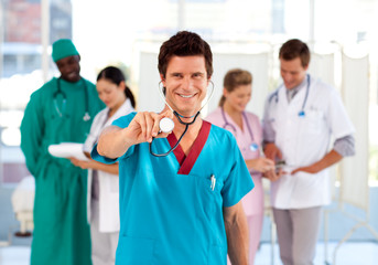 Medical team working in a hospital