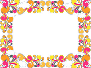 colored ornamental frame