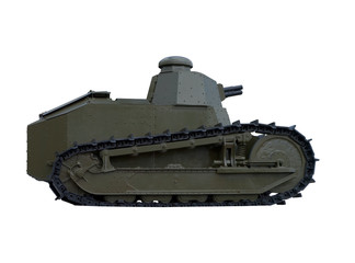 Fototapeta na wymiar isolated old tank with clipping path