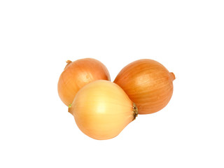 Three onions.. Isolated.