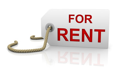 For rent tag in right position