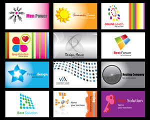 business cards and logos
