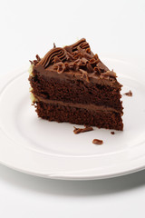 Slice of chocolate cake