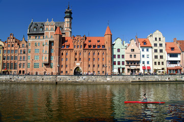 Fototapeta na wymiar Gdańsk, Danzig, Polska linia brzegowa z 13 wieku