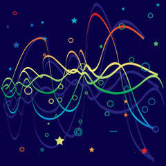 Grunge background with many lines rainbow color