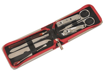 Manicure set. Clipping path