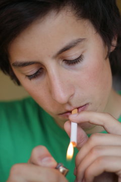 smoking teenager