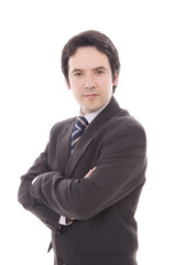 young business man portrait isolated on white