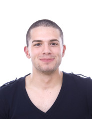 Obraz premium young casual man portrait, isolated on white