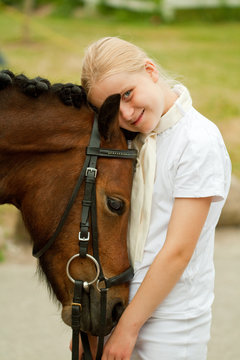Girl and pony