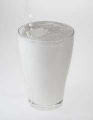 one glass of bio milk
