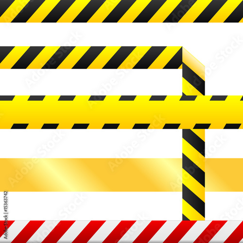 "Caution tape and warning signs in seamless vector" Stock image and royalty-free vector files on