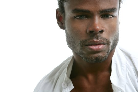 African american cute black young man portrait
