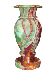 Onyx vase isolated on white
