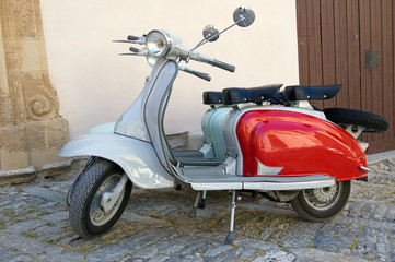 Famous old fashioned italian scooter