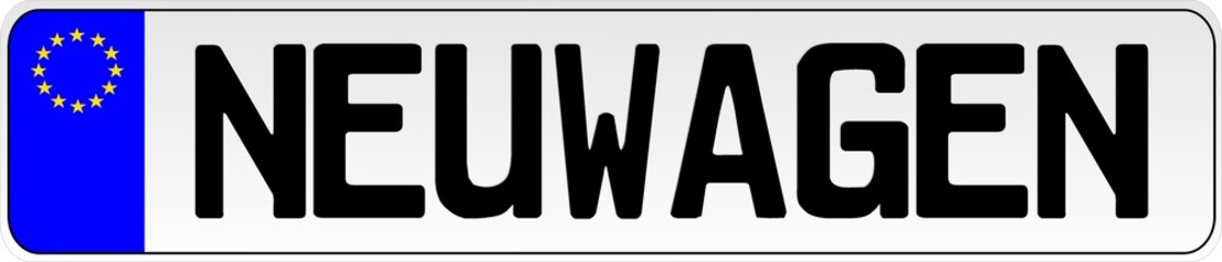 Schild Neuwagen