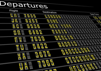 Airport Departures Board