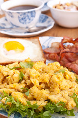 eggy bread, eggs and bacon