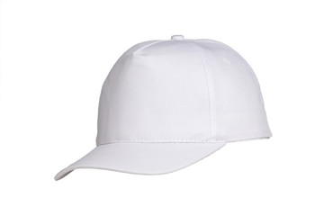 Baseball Cap weiss isoliert auf weissem Hintergrund