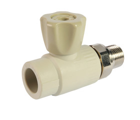 bushing for plastic water pipeline on a white background