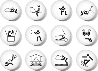 Set on sports subjects