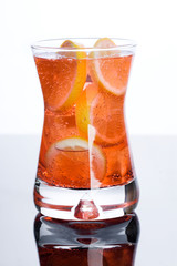 Drink with slices of lemon