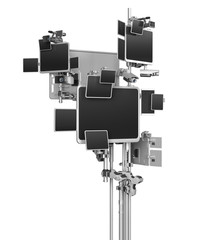 Naklejka premium Vertical multi-monitor system
