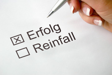 erfolg - reinfall