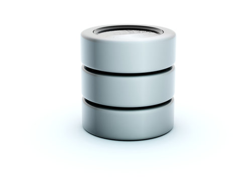 3d storage icon isolated on white