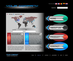 Vector editable website template