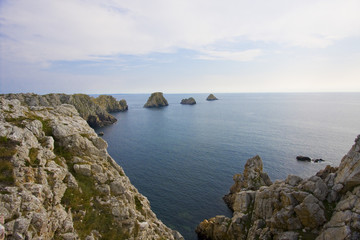 rocks on a beach in brittany