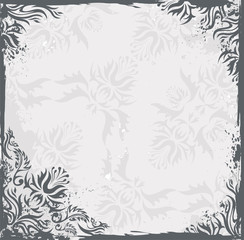 Grunge vintage floral background