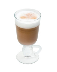 cappuccino cup.coffee on a white
