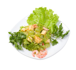 salad with seafood and vegetable