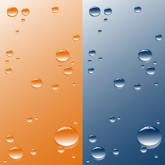 clean drops of water