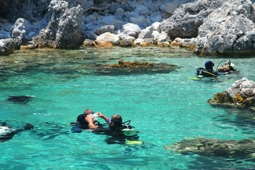 diving