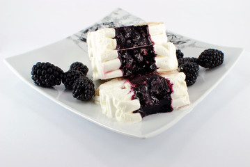 ice-cream with blackberry