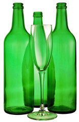 bottle from green glass