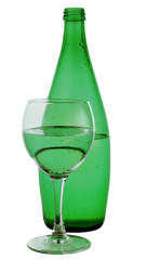 bottle from green glass
