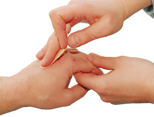abrasional male hand