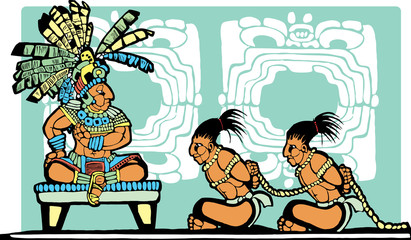 Mayan King and Prisoners