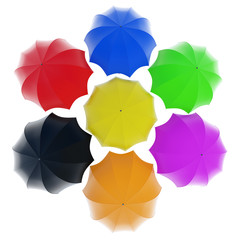 Obraz premium umbrellas_top_colors