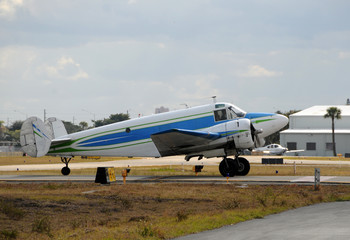Old propeller airplane