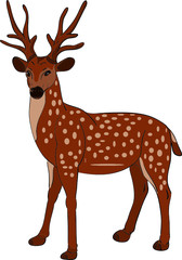 vector - Deer isolated on background