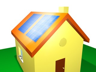 house, solar pannels