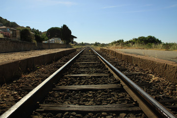 railway along the corsican coast